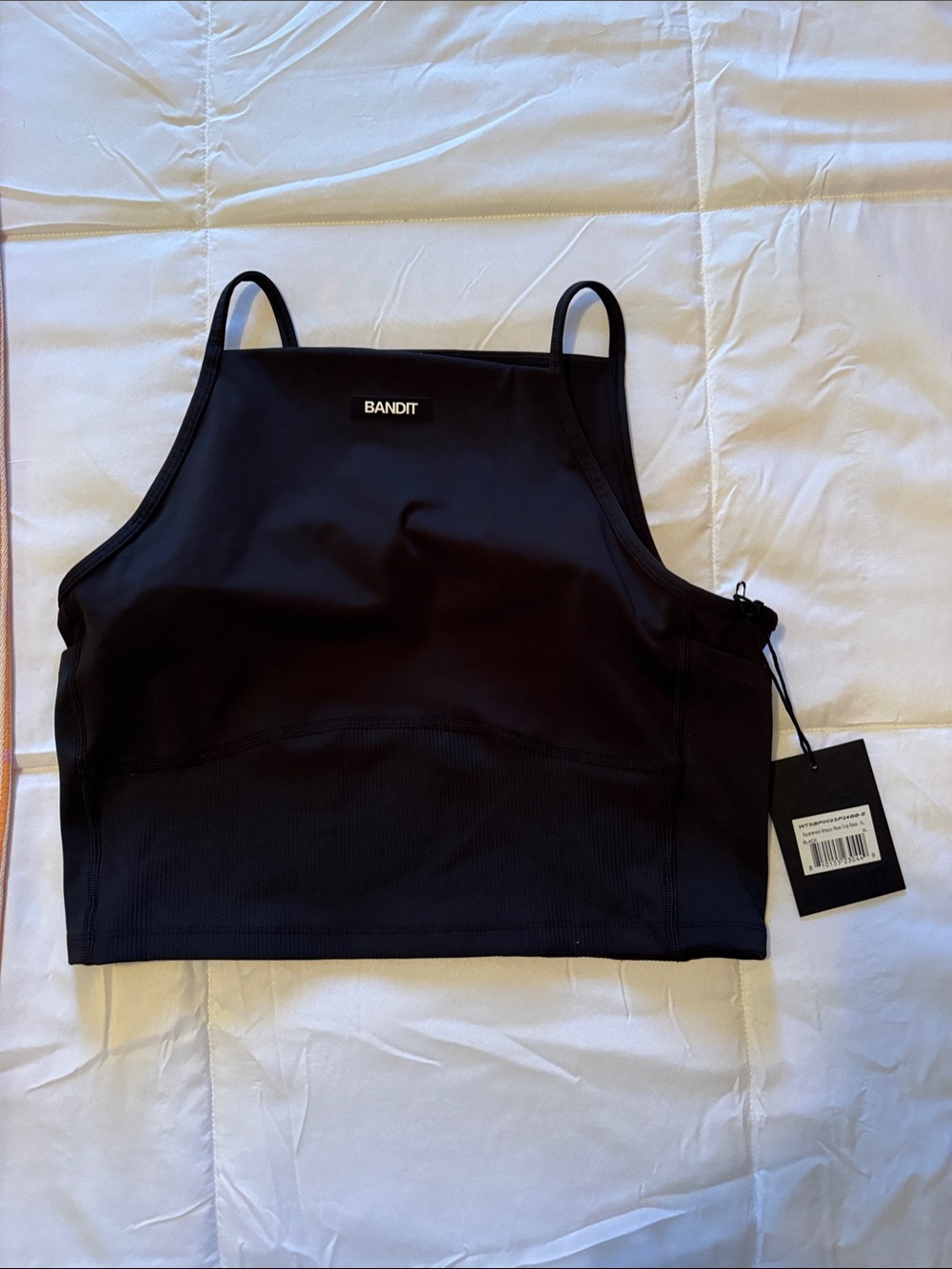 Bandit Black High-Neck Crop Sports Bra